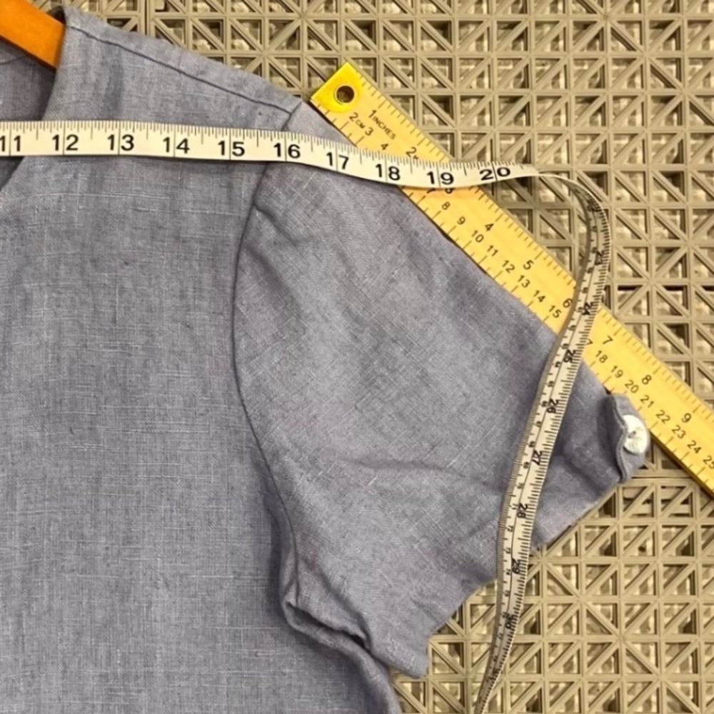 Vintage Positive Influence Top Pants Set Size 10P Purple Linen Boho Retro Motifs - Picture 12 of 16